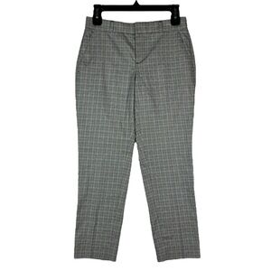 Banana Republic Avery Pants Womens Size 0P Plaid Gray